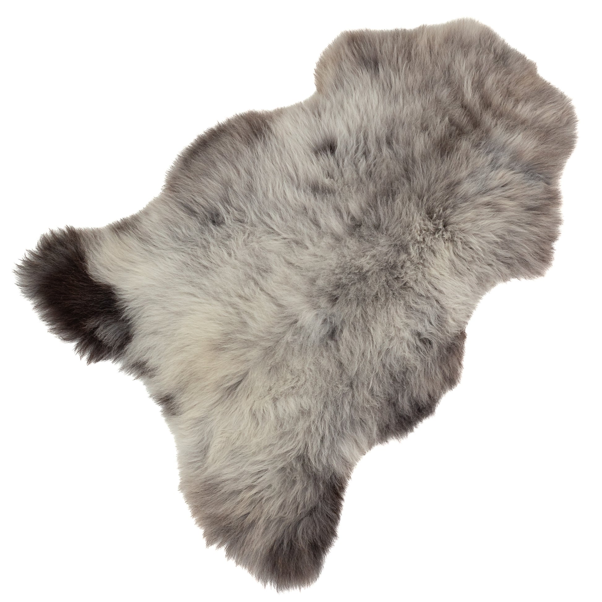 Silver w Gray Mix Sheepskin Rug