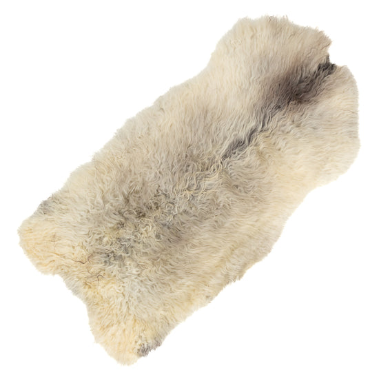 Silver w Gray Soft Long Hair Swedish Sheepskin Rug