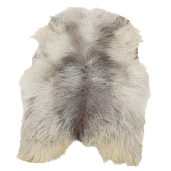 Silver White w Gray Icelandic Sheepskin