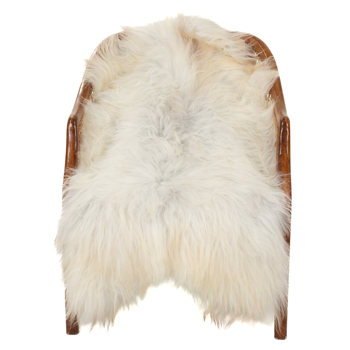 Silver White w Some Gray Icelandic Sheepskin