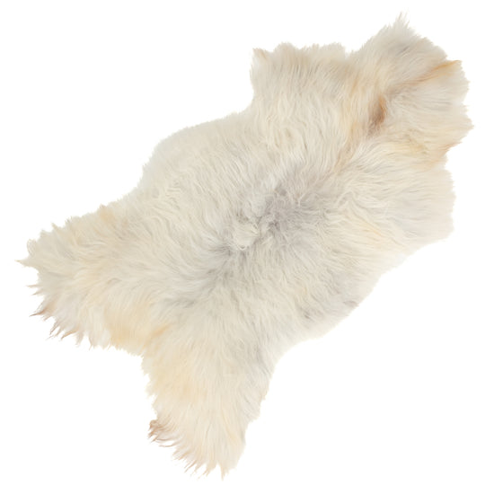 Silver White w Some Gray Icelandic Sheepskin Rug