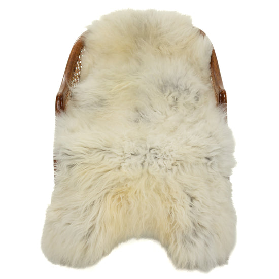 Silver White w Gray Long Wool Swedish Sheepskin