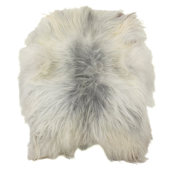 Silver White Gray Mix Icelandic Sheepskin
