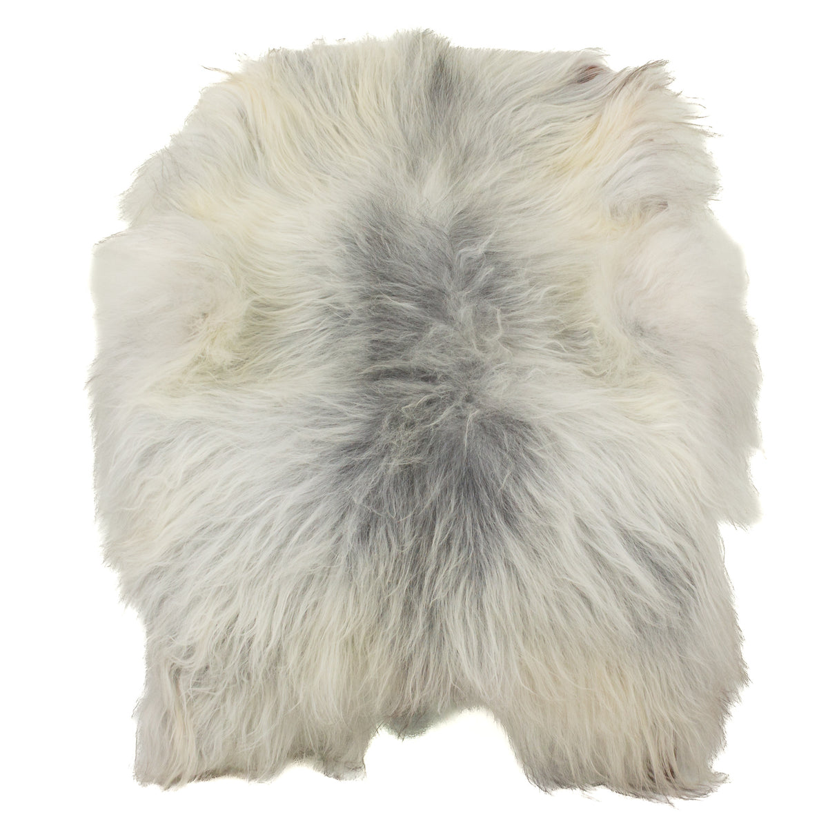 Silver White Gray Mix Icelandic Sheepskin