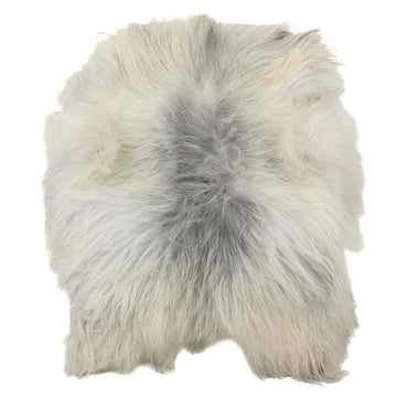 Silver White Gray Mix Icelandic Sheepskin
