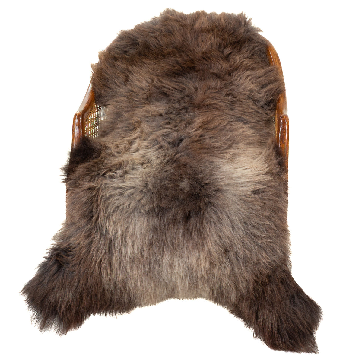 Soft Brown w Light Gray Sheepskin