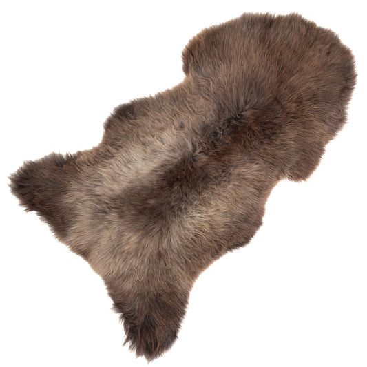 Soft Brown w Light Gray Sheepskin Rug