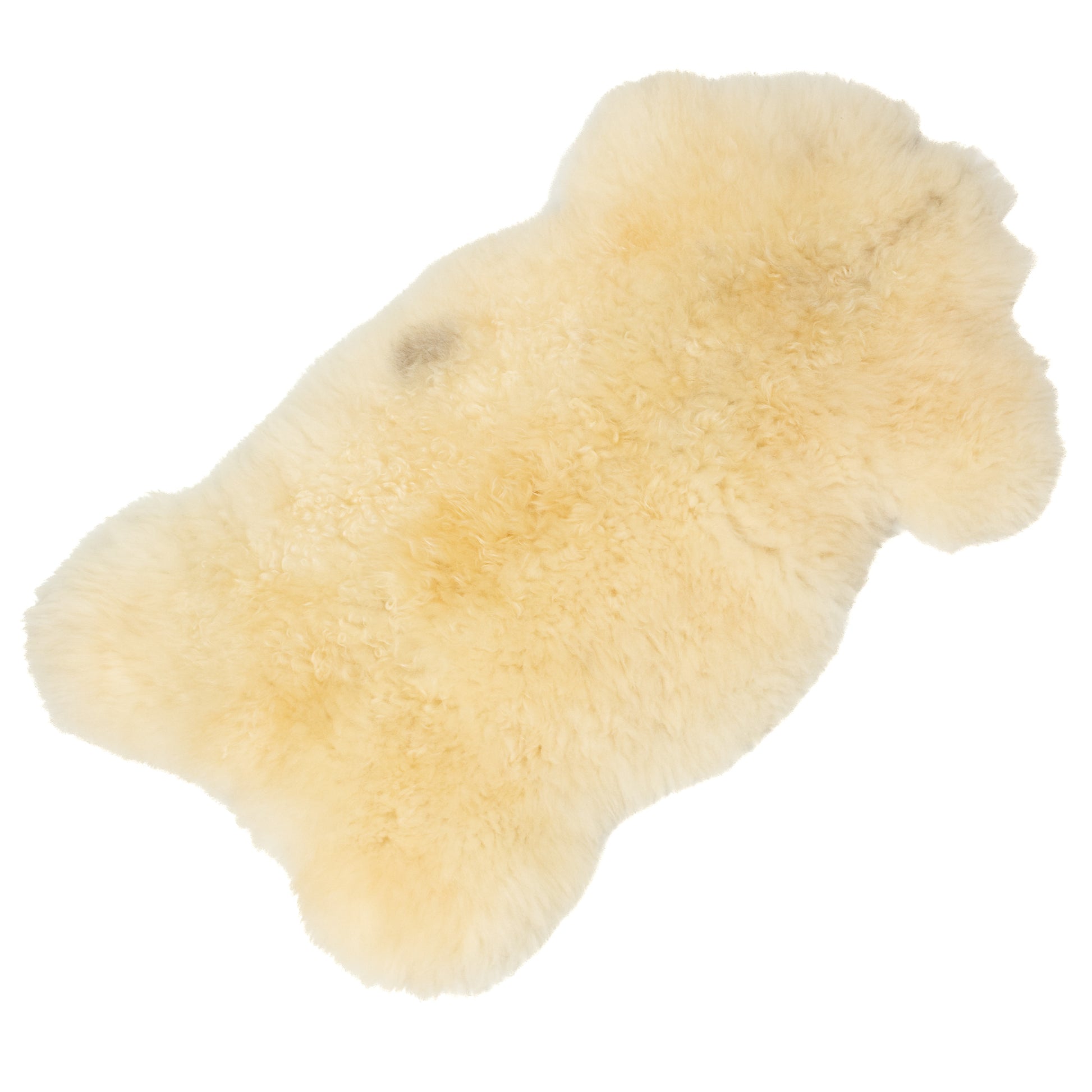 Soft Cushy Ivory White w Slight Gray Long Wool Swedish Sheepskin Rug