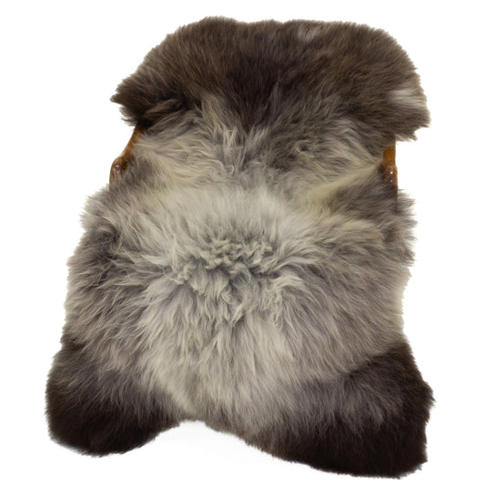 Large Soft Cushy Dark w Silver Pattern Sheepskin