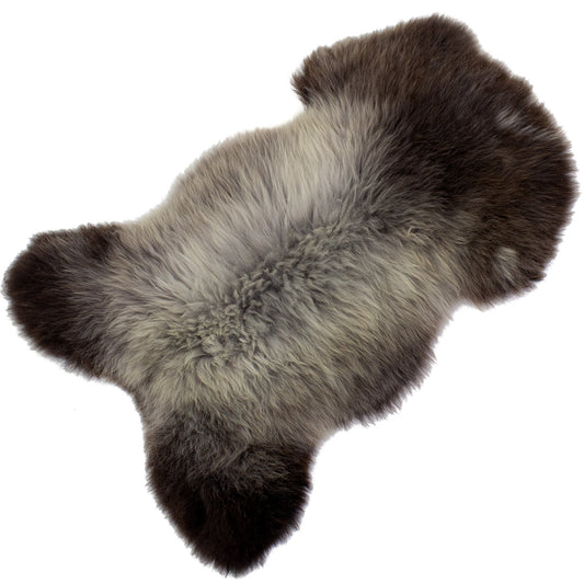 Large Soft Cushy Dark w Silver Pattern Sheepskin