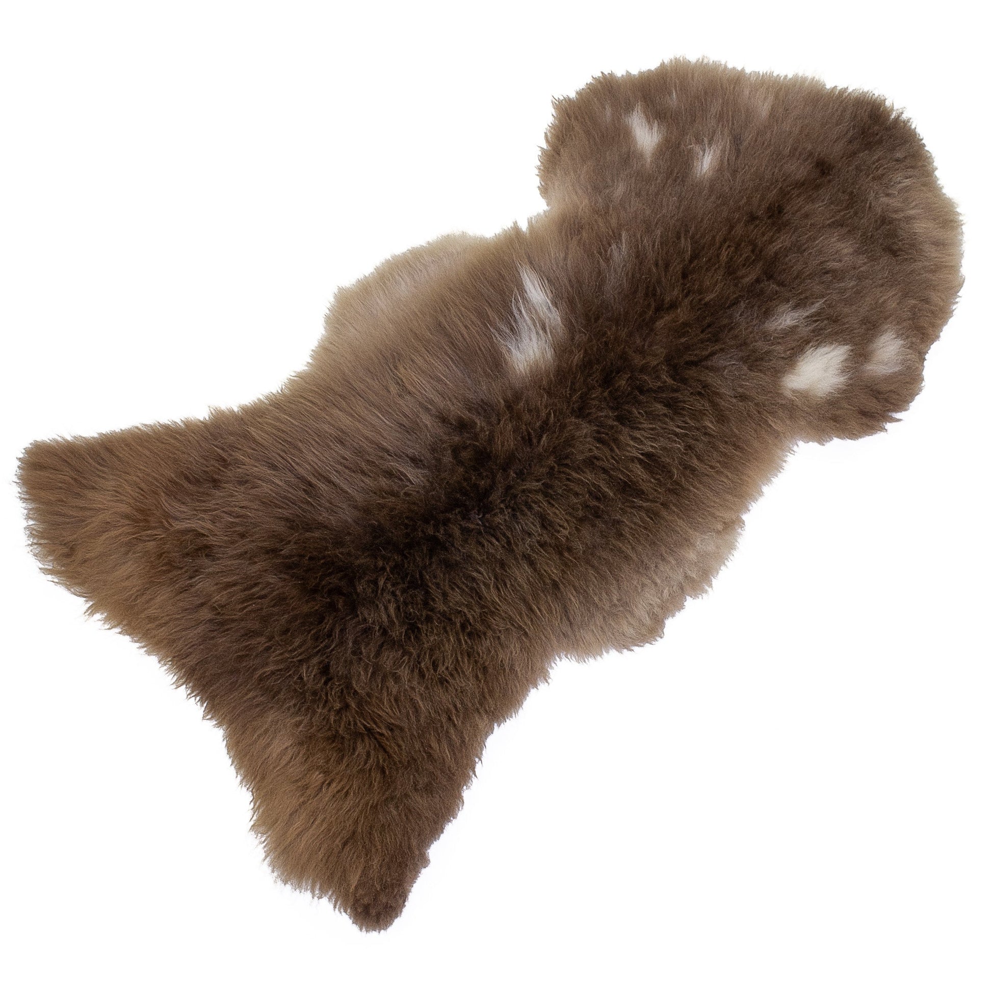 Large Soft Cushy Brown w White Swedish Sheepskin