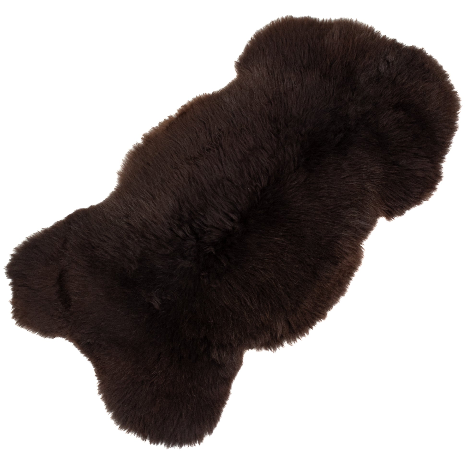 Soft Wool Dark Brown Swedish Sheepskin Rug
