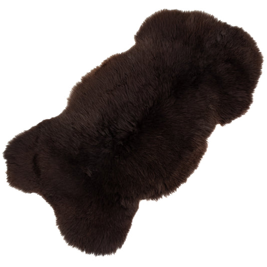 Soft Wool Dark Brown Swedish Sheepskin Rug