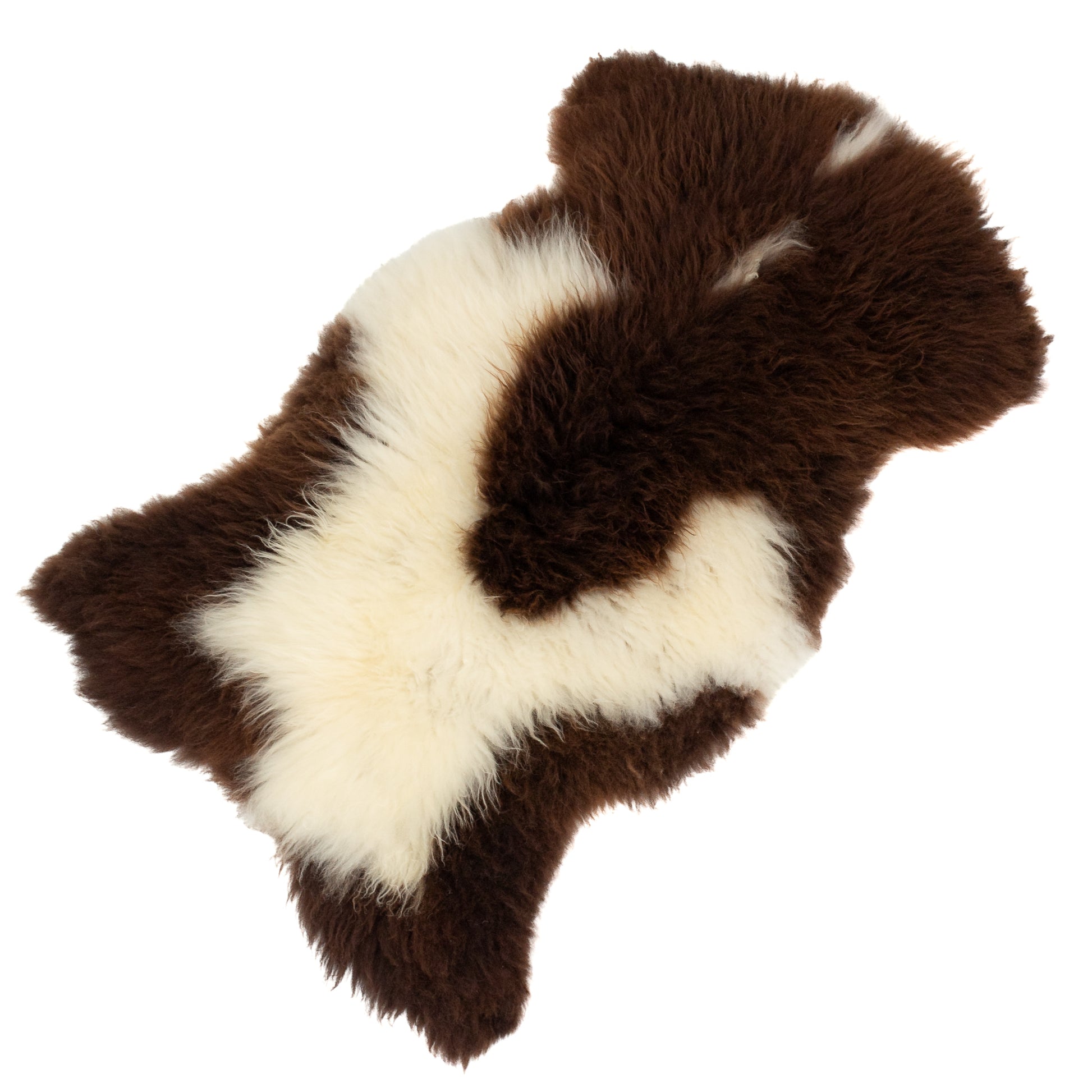 Soft Wool Light Brown Ivory White Swedish Sheepskin Rug