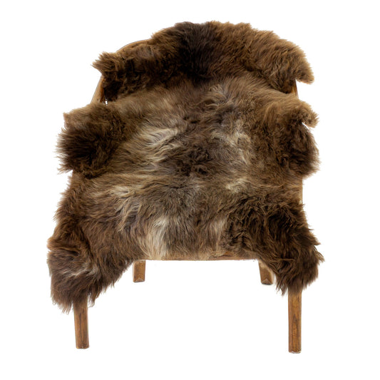 Soft Short Wool Brown w Some Gray Sheepskin