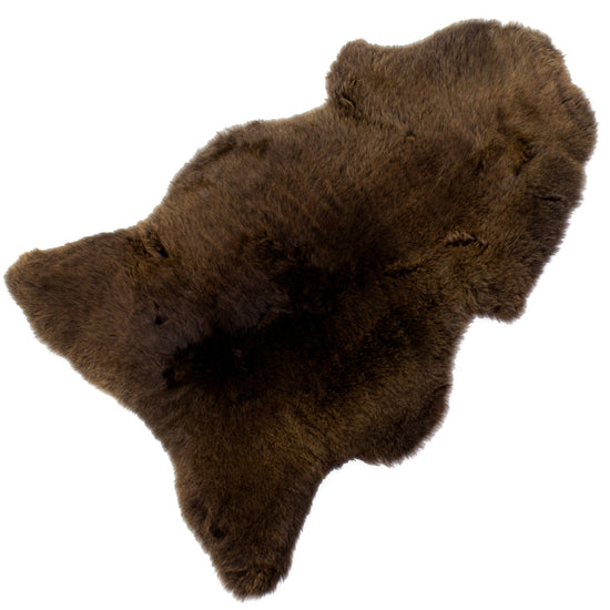 Large Soft Short Wool Brown Sheepskin