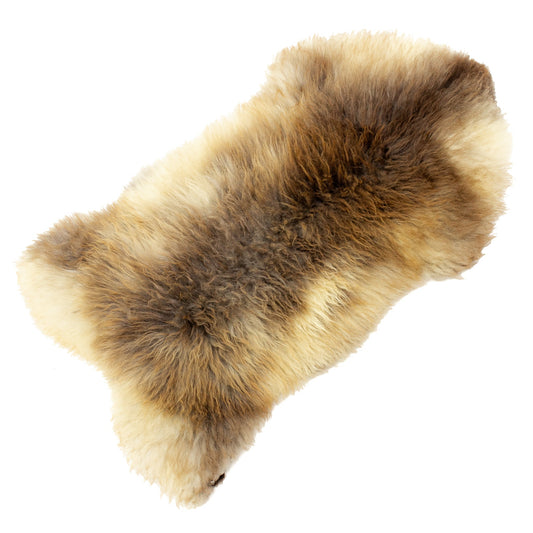 Soft Thick Brown Mottled Long Wool Swedish Sheepskin