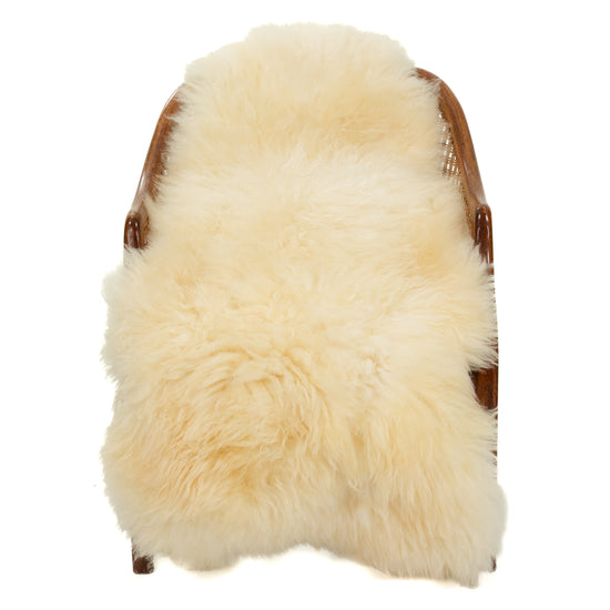 Soft Thick Ivory White Long Wool Swedish Sheepskin