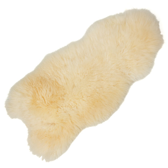 Soft Thick Ivory White Long Wool Swedish Sheepskin Rug