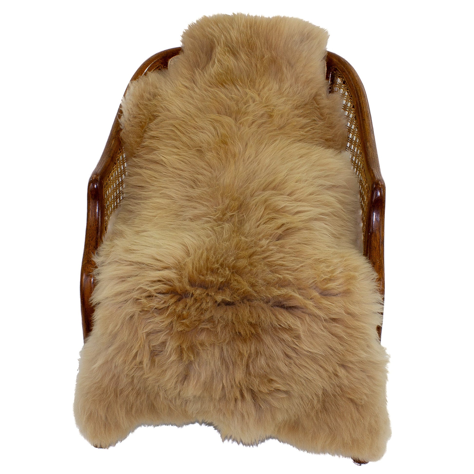 Large Soft Thick Cushy Blonde Brown Sheepskin