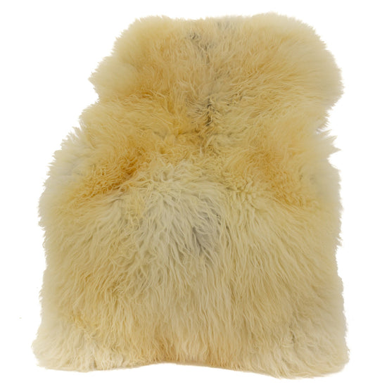 Soft Thick Light Copper Tinged White w Dark Undercoat Long Wool Swedish Sheepskin