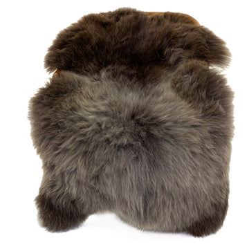 Wide Soft Thick Cushy Dark w Silver Pattern Sheepskin