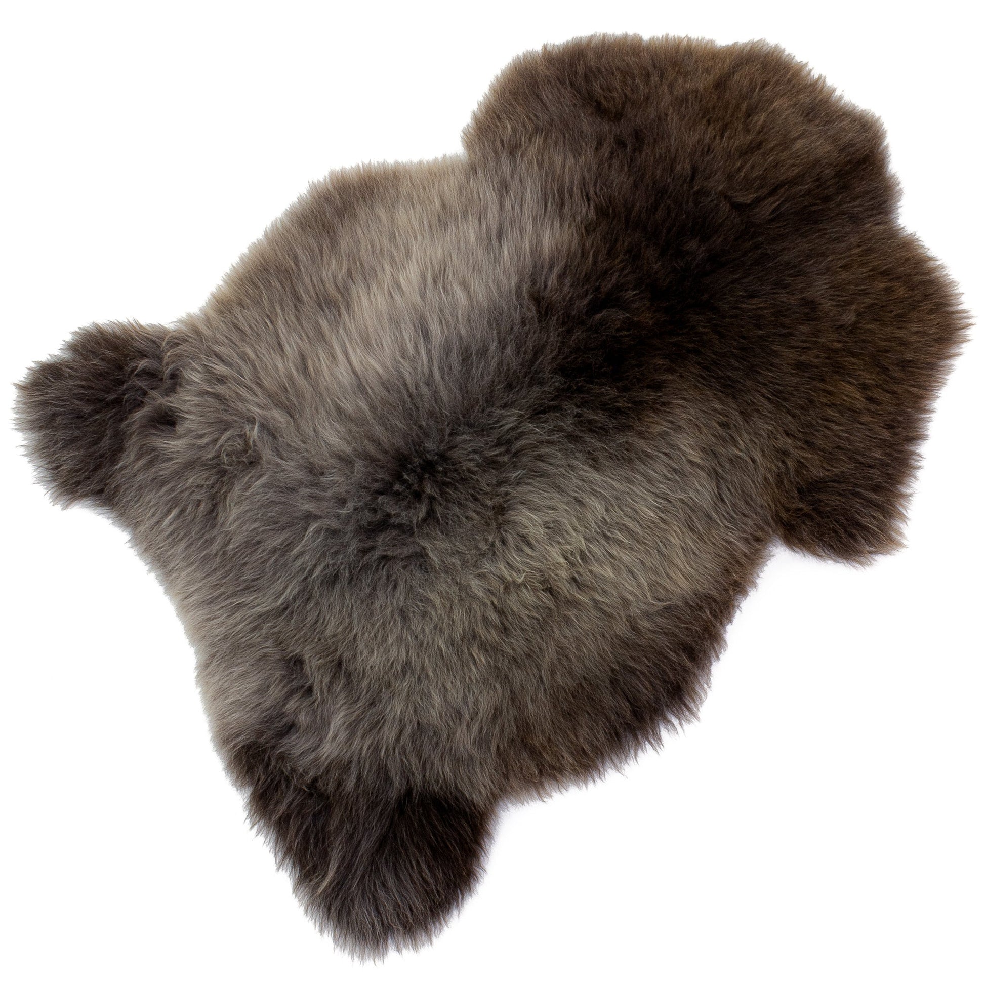 Wide Soft Thick Cushy Dark w Silver Pattern Sheepskin