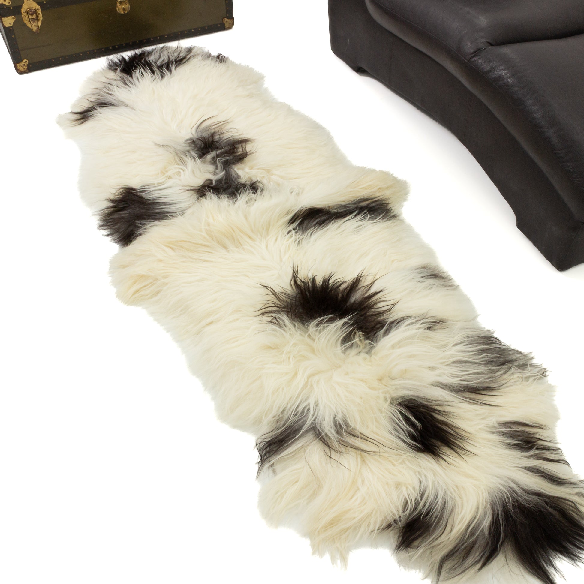 Spotted Double End-End Icelandic Sheepskin
