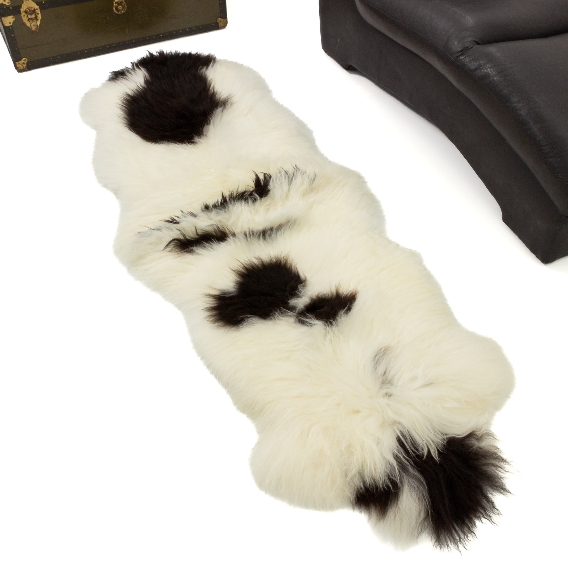 Spotted Double End-End Icelandic Sheepskin