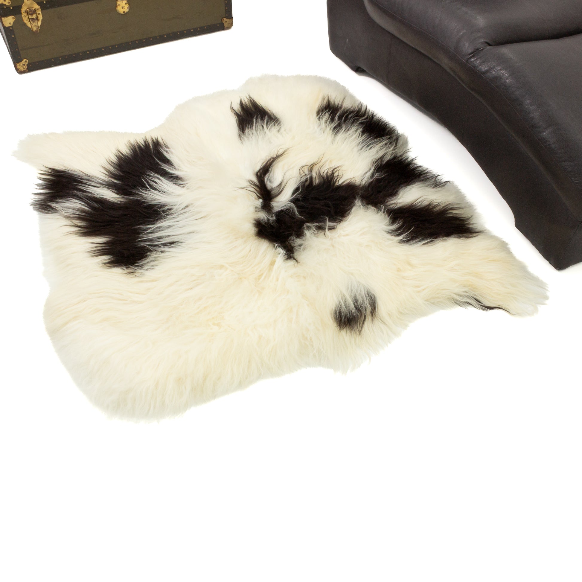 Spotted Double Side-Side Icelandic Sheepskin