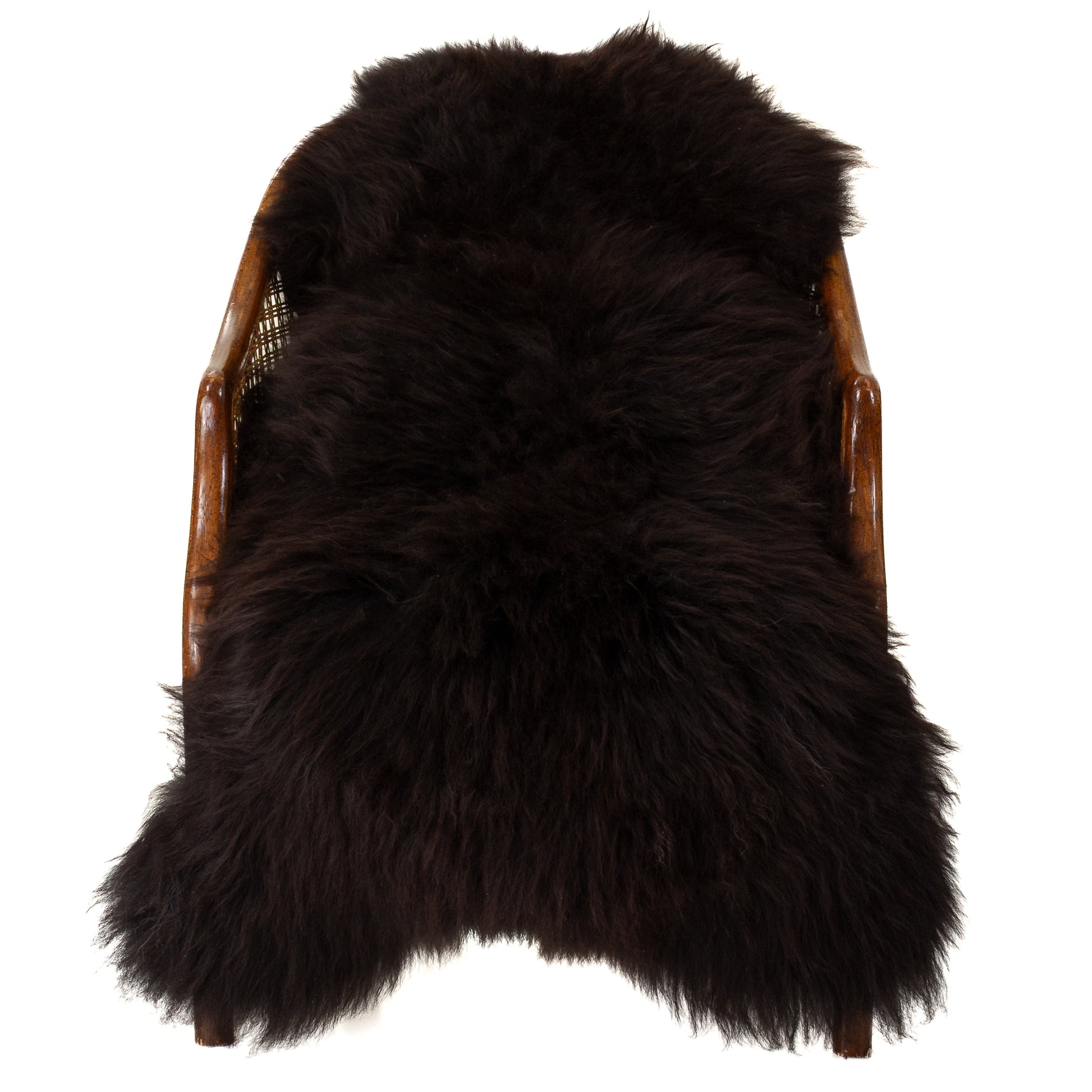 Thick Cushy Blackish Brown Sheepskin
