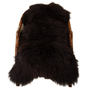 Thick Cushy Blackish Brown Sheepskin