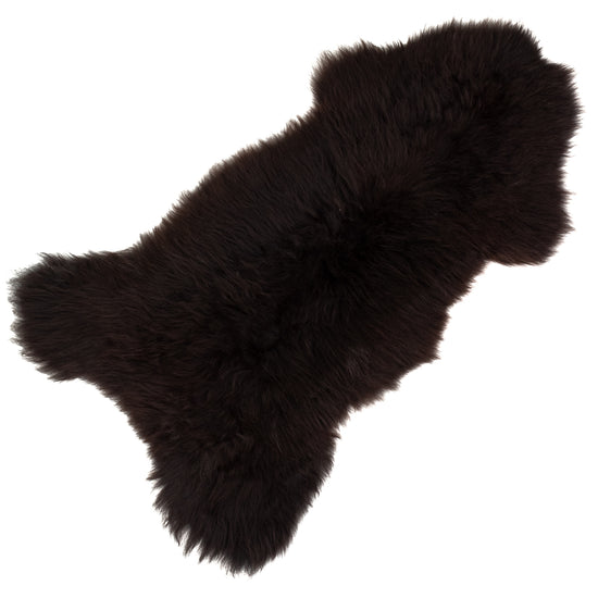 Thick Cushy Blackish Brown Sheepskin Rug