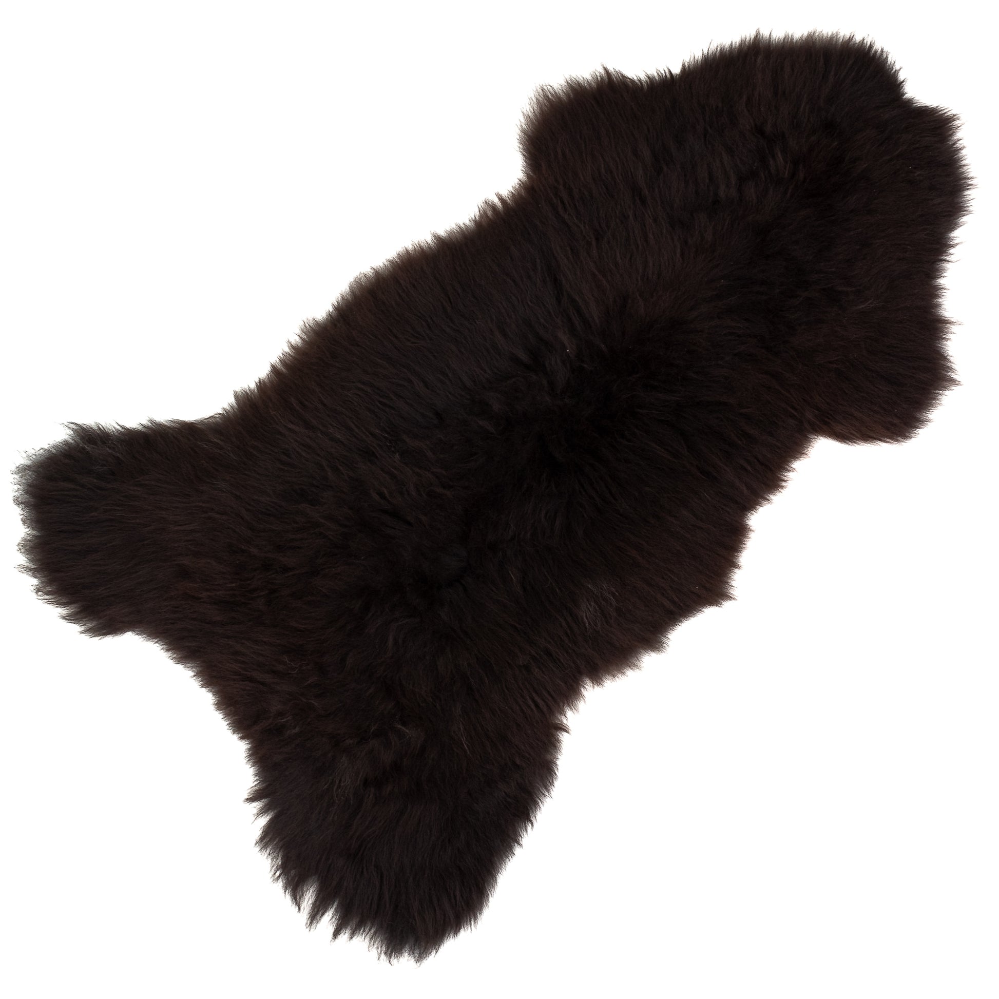 Thick Cushy Blackish Brown Sheepskin Rug