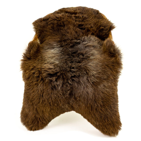 Thick Cushy Brown w Gray Highlights Sheepskin