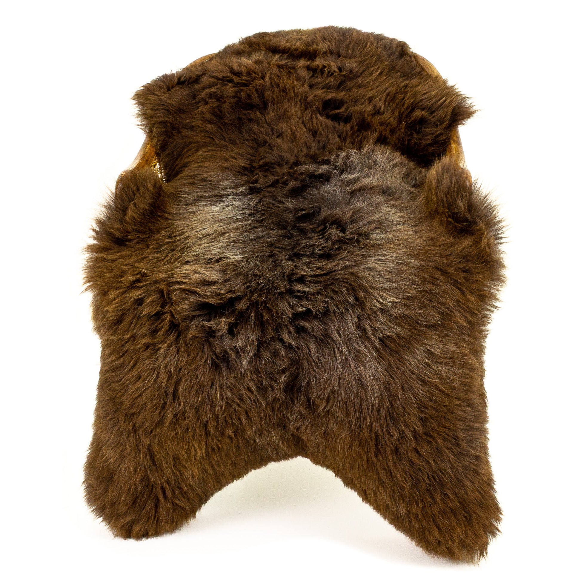 Thick Cushy Brown w Gray Highlights Sheepskin