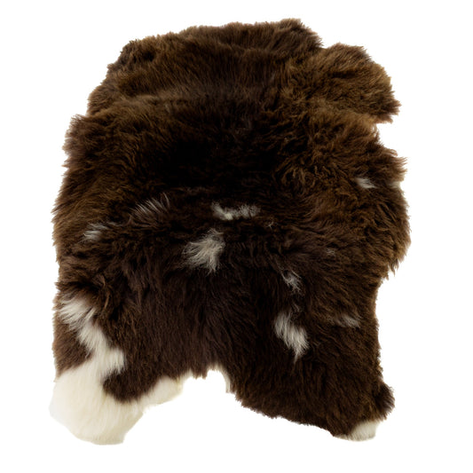 Thick Cushy Brown w White Sheepskin