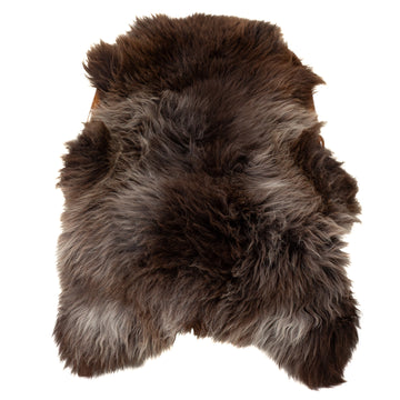 Thick Cushy Brown w White Sheepskin