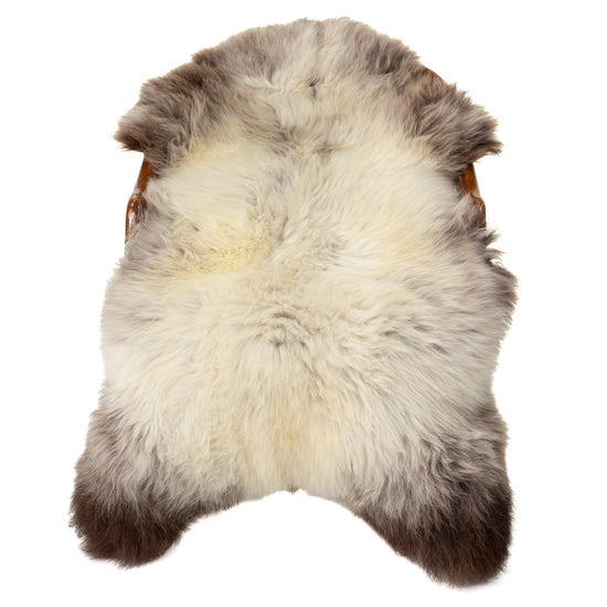 Thick Cushy Creamy White w Dark Edges Sheepskin