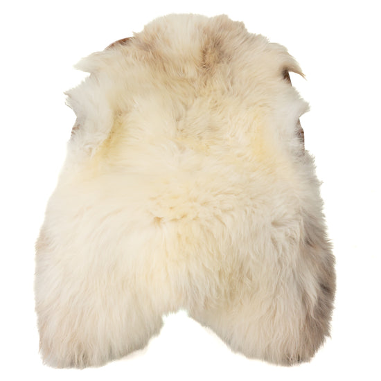Thick Cushy Creamy White w Light Mottled Sheepskin