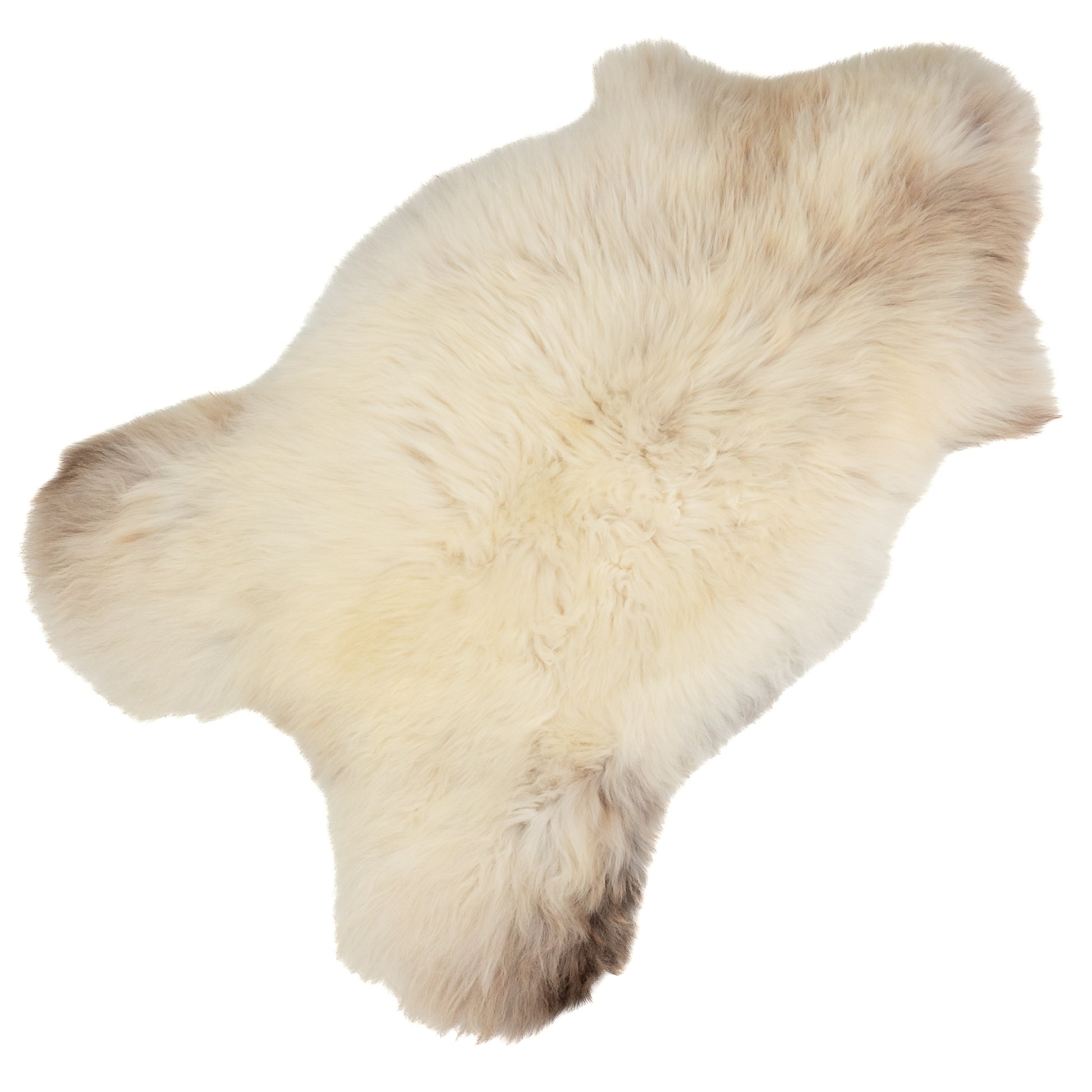 Thick Cushy Creamy White w Light Mottled Sheepskin Rug