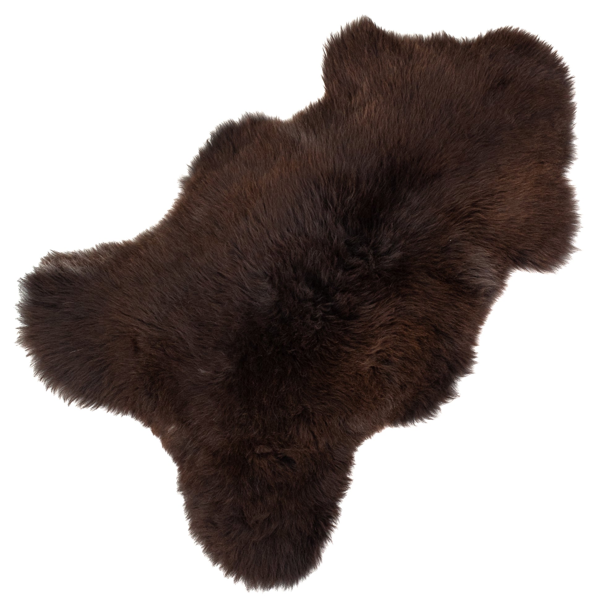 Thick Cushy Dark Brown Sheepskin Rug
