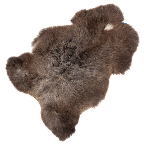 Thick Cushy Gray Brown with Spot Sheepskin Rug
