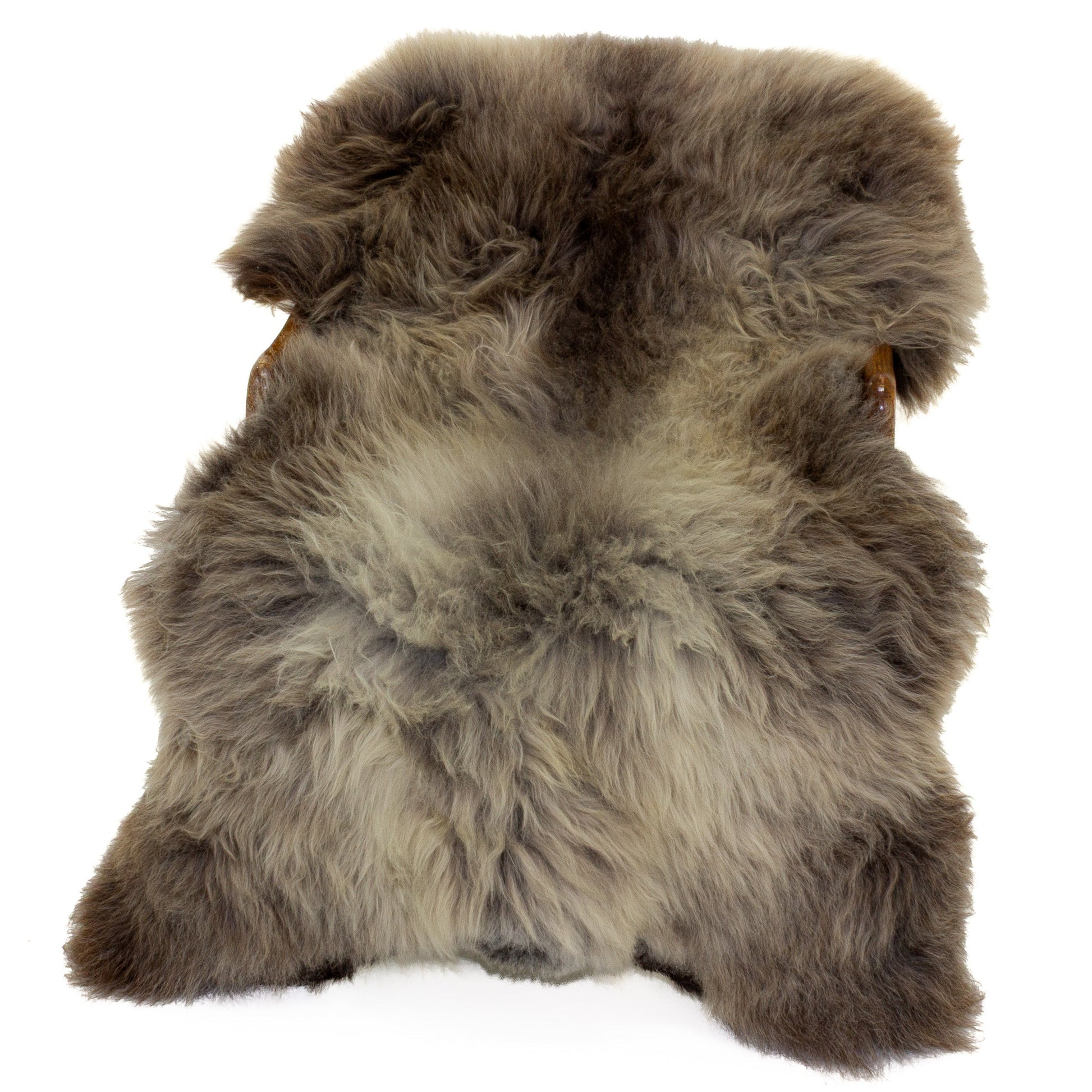 Large Thick Cushy Dark Gray Silver Mix Sheepskin