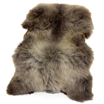Large Thick Cushy Dark Gray Silver Mix Sheepskin