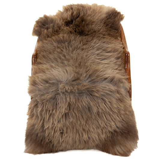 Thick Cushy Light Brown w Gray Swedish Sheepskin