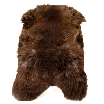 Thick Cushy Light Brown w White Sheepskin