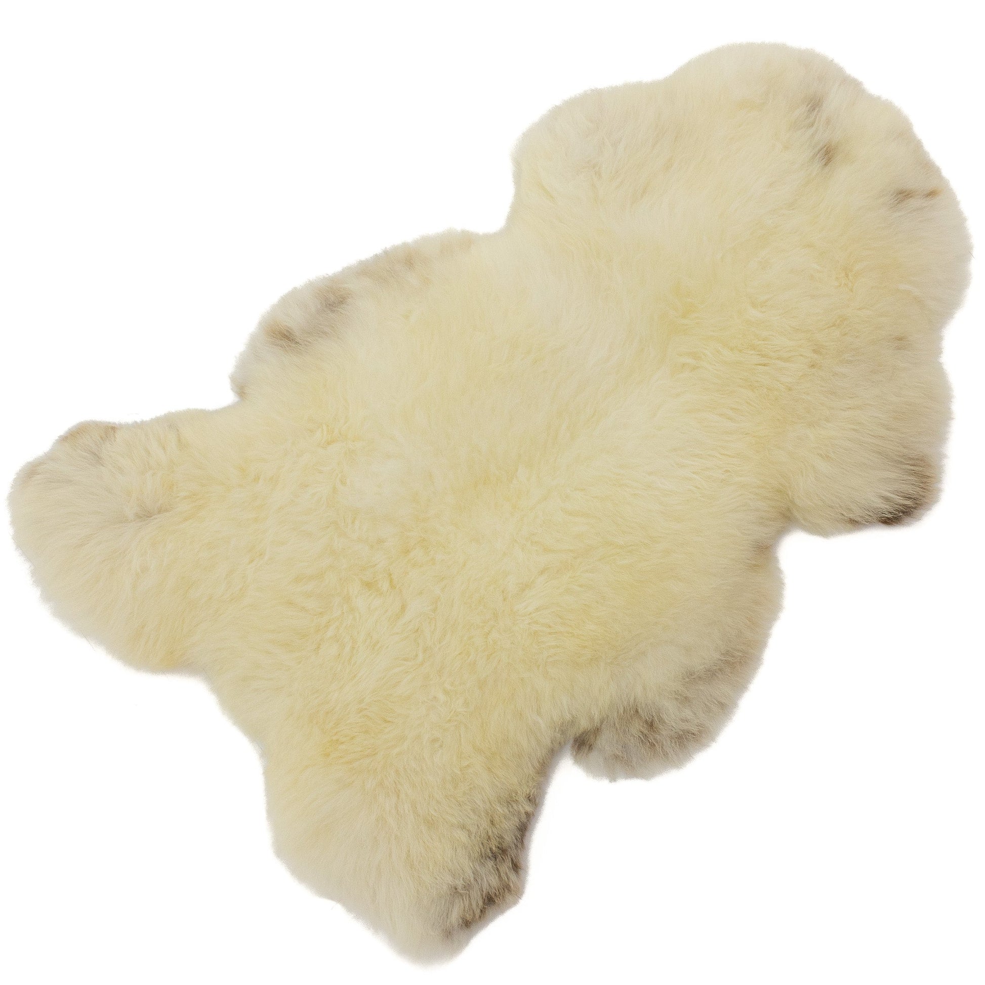 Large Thick Cushy Ivory w Light Mottled Sheepskin