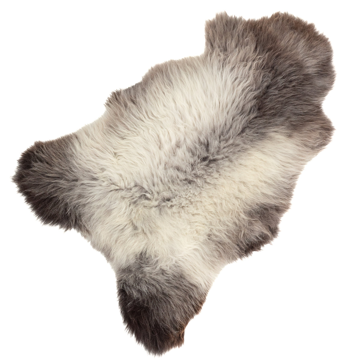 Thick Cushy Silver and Gray Sheepskin Rug