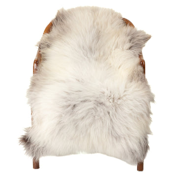 Thick Cushy Silver White w Light Gray Sheepskin